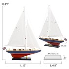 Wooden Sailboat Decor Sailing Boat Yacht Model 19  Endeavour Enterprise Scale   
