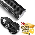 60  X 60  Super Gloss 7d Black Carbon Fiber Vinyl Air Bubble Free 5ft X 5ft 6d