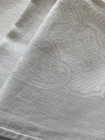 Vintage Estate Heavy Linen Damask Dinner Napkins Lot 17pc Antique White 3 Sets