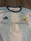 Lionel Messi Argentina National Team 2019 Adidas Shirt Jersey Mens M Medium