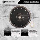 7  Cutting Diamond Saw Blade For Porcelain Tile Granite Marble Stone Ceramic