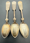 Set Of 3 Federal Period American Coin Silver Spoons C1840 Unknown Maker