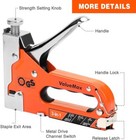 Valuemax Staple Gun Heavy Duty 3-in-1 Manual Nail Gun With 3000 Staples Diy Wire