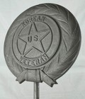 Vintage Korean War Veteran Us Military Grave   Memorial Marker Cast Aluminum