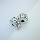 2 Pcs New Genuine Pandora Logo Clip Charm 792056cz Sterling Silver Cz