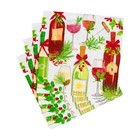 Caspari A Christmas Toast Cocktail Napkins - 20 Per Napkins  Red