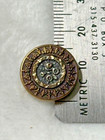 Antique Button Lot Of 6  Metal  Steel  Victorian Era Steel Shank  Gold