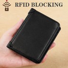 Real Leather Slim Wallets For Men Trifold Mens Wallet W  Id Window Rfid Blocking