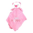 Baby Starters Pink Penguin Lovey Rattle I Love Mommy Security Blanket Plush Toy