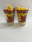 Vintage Coca Cola Christmas Holly Berry Stained Glass Drinking Glasses Set Of 4