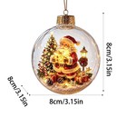 Light   up Clear Acrylic Christmas Ball Ornaments Xmas Tree Hanging Decor Gift