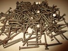 25 - 1 1 2  Long By 1 8  Thick Vintage Bronze-brass Annular-ring Nails  N o s 