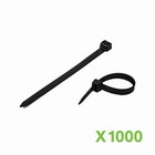 6 Inch Nylon Uv Resistant Cable Wire Zip Tie 120 Lbs Black 1000 Pack Lot Pcs Qty