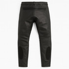 Men s Black Leather Motorcycle Racing Pants Padded Biker Trousers Slim Fit