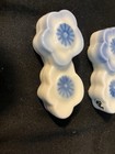Ceramic Vintage Cherry Blossom Sakura Chopstick Knife Rest Set 4 Blue White 2  L