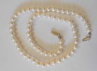 Gorgeous Luster 7 Mm Cultured Pearl Vintage Necklace 14k Yellow Gold Clasp