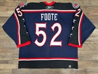 2005-06 Adam Foote Columbus Blue Jackets Game Used Worn Jersey Third 1 Alt