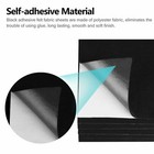 Felt Fabric Adhesive Sheets Black Multipurpose Sticky Glue Velvet Sheet 1 3 6pcs
