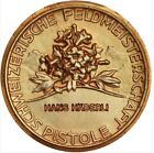 Switzerland  Gilt Silver Shooting Festival Medal  Nd  Pcgs Specimen-67 