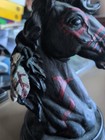 Comanche Blackfeet War Paint Horse Head Bust Statue Figurine Equine 9    Vtg
