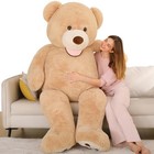  Big Stuffed Animal - Giant Plush Teddy Bear - Adorable And Fluffy 6 Feet Brown