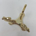 Godinger Silver Art Co   Three Footed Stand  Candle Holder  Polished Brass 