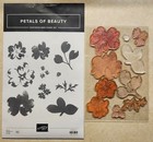 Stampin Up Stamp die Set Bundle   Petals Of Beauty   Used  Large Greenery Dies 