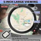 30x 10x Large Floor Magnifying Glass With Light And Stand 72 Led Adjustable H   