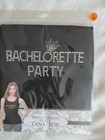 Bachelorette Party Tank Top Black Rhinestone Ring Bling Women s L 7 8-9 10 New