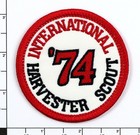 1974 International Harvester Scout Embroidered Patch Ivory dark Red Iron sew-on