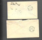 2 1885-6 Corner Covers-2 Cent Emb Envs W  Numerical Cancels  Georgia iowa