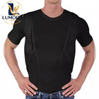 Men s Tactical Short Sleeve T-shirt Hidden Gun Holster High Elasticity Stretch