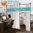 Room Divider  No Drilling Curtain Rods Hanging Wall Divider For Room Separation 
