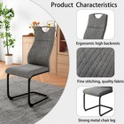 Dining Chair  Gray Backrest Chair  U-shaped Leg Design  Office Chairs  Furniture
