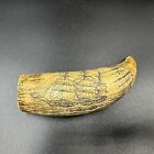 Vintage Scrimshaw Faux Whale Tooth The Cultivator Ship Replica Coach Maritime