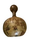 Vintage Italian Leather Wrapped Decanter Wine Bottle Old World Map Globe Sf