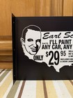 Earl Scheib Flange Sign Paint Car Gas Oil Double Sided Vintage Style Wall Decor