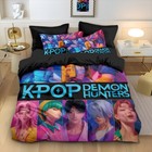 Kpop Demon Hunters Single double queen king Size Bed Quilt doona duvet Cover Set