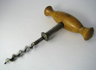 Antique Corkscrew Cork Remover Tool Bottle Opener Steel Stem 95mm Germany C1900s