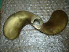 Vintage Brass 7  Boat Propeller 2-blade Michigan 5 8 id Bore 7x3-1 2 Stamped