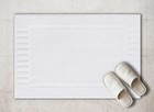 Bath Mat Floor Towel Set - 100  Cotton 22 x34   2 Pack  White Luxury Absorbent