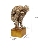 Polyresin Modern Surreal Bricked Man Table Accent Idol Figurine Home Decor