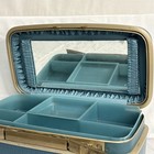 Vintage Samsonite Silhouette Blue Train Case With Tray Insert And Mirror