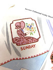 Vintage 1957 Mccalls Sewing Pattern Embroidery Transfer Colonial Lady Towels Nos