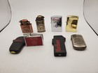 Lot Of 8 Vintage Cigarette Advertising Lighters Camel Winston   Coors Light
