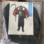 Winged Reaper Halloween Costume  Children   s Size Small  4-6  New  Scary Skeleton