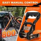 4pack 10ft 1 5  Ratchet Tie Down Straps Heavy Duty Trailer Cargo S Hook Us