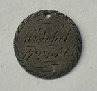 1882 Silver Seated Liberty Dime Love Token  holed 