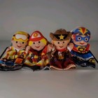 4 Hand Puppets Sheriff Firefighter Superhero Construction Worker Melissa   Doug