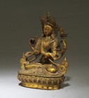 Chinese Bronze Bodhisattva Statue